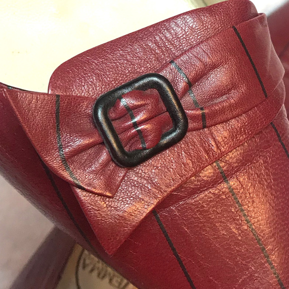 EMMA HOPE'S Made in Italy Stripped Kitten heel Pump shoes - Picture 6 of 6